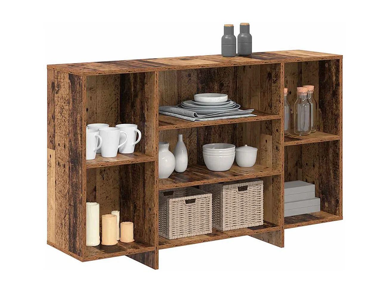 Buffet | Bahut | Meuble de rangement Bois ancien 120 x 30 x 75 cm Bois d'ingénierie