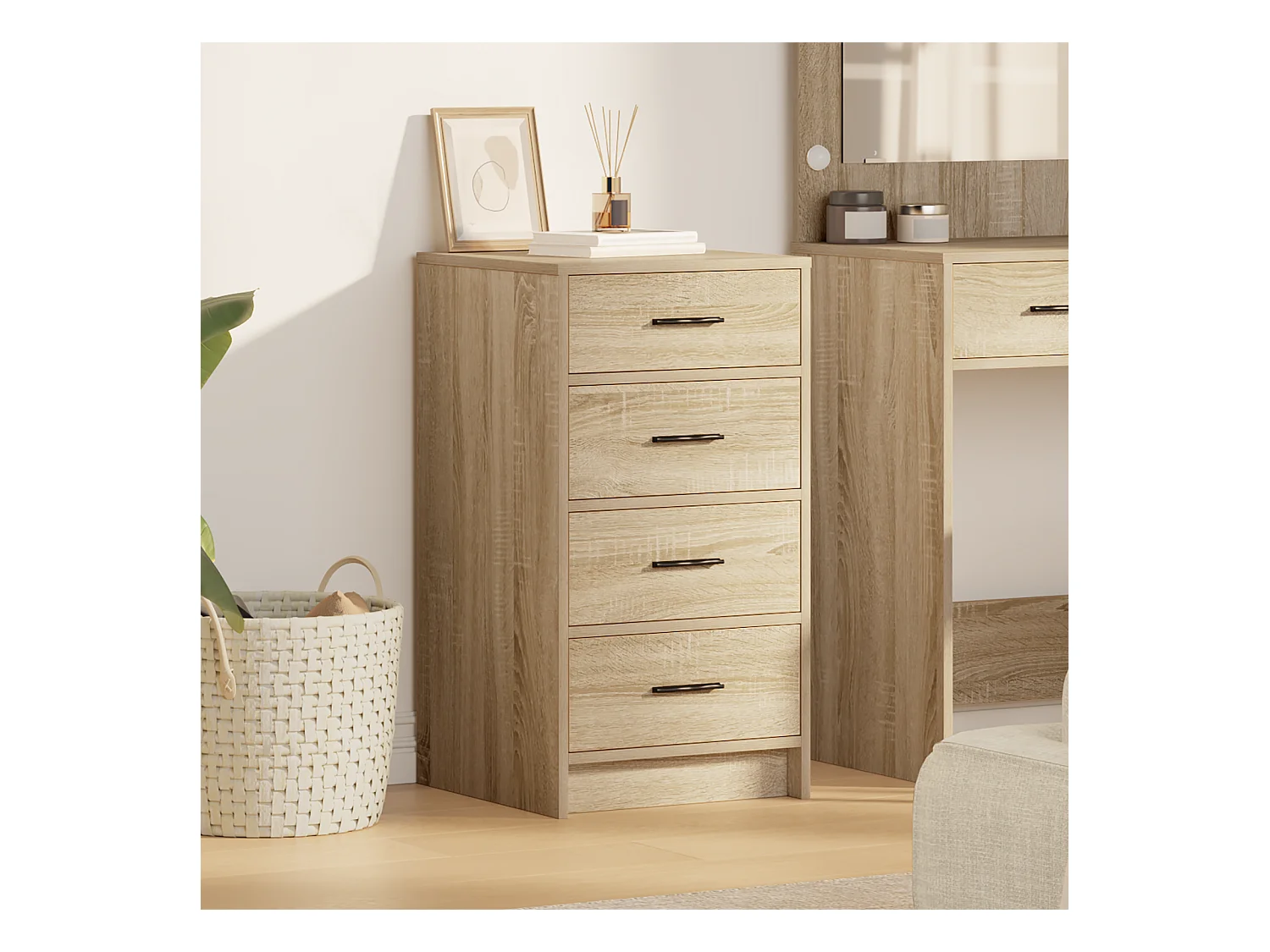 Buffet | Bahut | Meuble de rangement en chêne Sonoma 40x41x75 cm en bois d'ingénierie