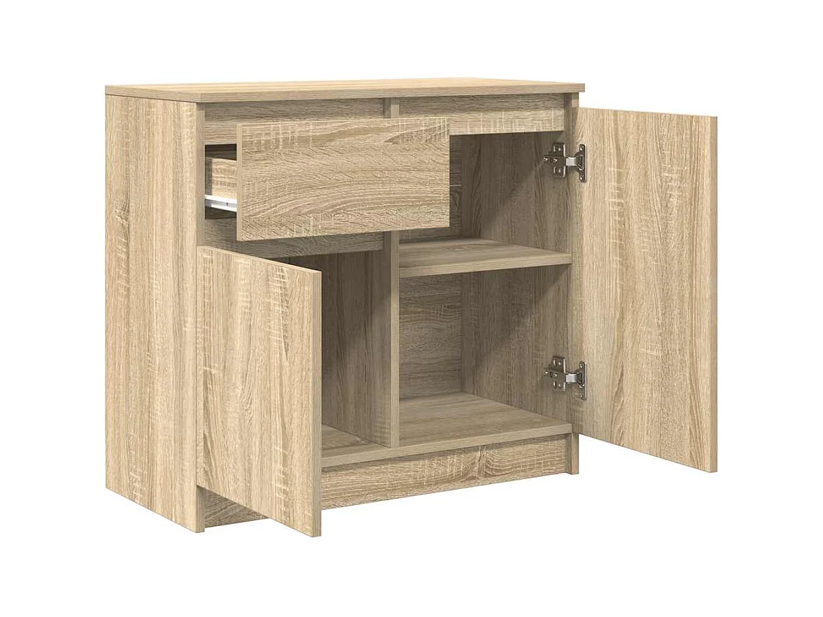 Buffet | Commode à tiroir | Meuble de rangement avec tiroir chêne sonoma 71x35x65 cm bois d'ingénierie