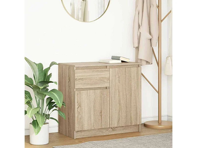 Buffet | Commode à tiroir | Meuble de rangement avec tiroir chêne sonoma 71x35x65 cm bois d'ingénierie