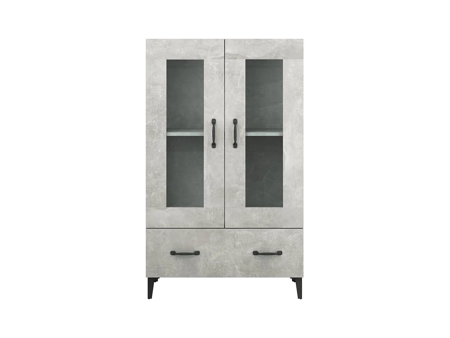 Buffet | Bahut | Meuble de rangement haut Gris béton 70x31x115 cm Bois d'ingénierie