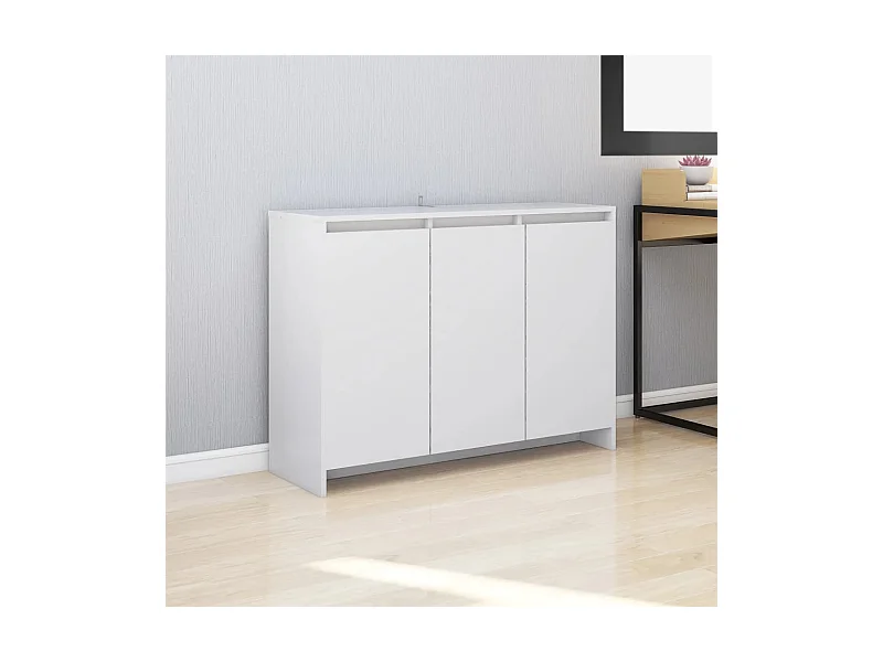 Credenza | Buffet | Armadio Bianca 102x33x75 cm in Truciolato