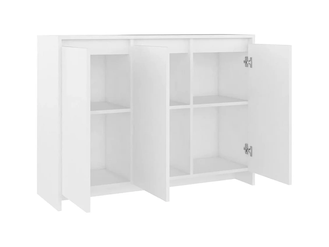 Credenza | Buffet | Armadio Bianca 102x33x75 cm in Truciolato