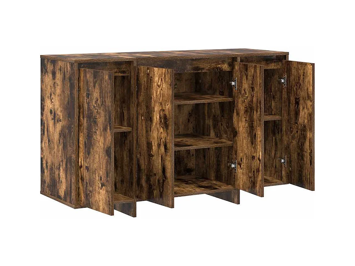 Buffet | Bahut | Meuble de rangement en chêne fumé Chêne fumé Bois d'ingénierie 120 x 41 x 75 cm