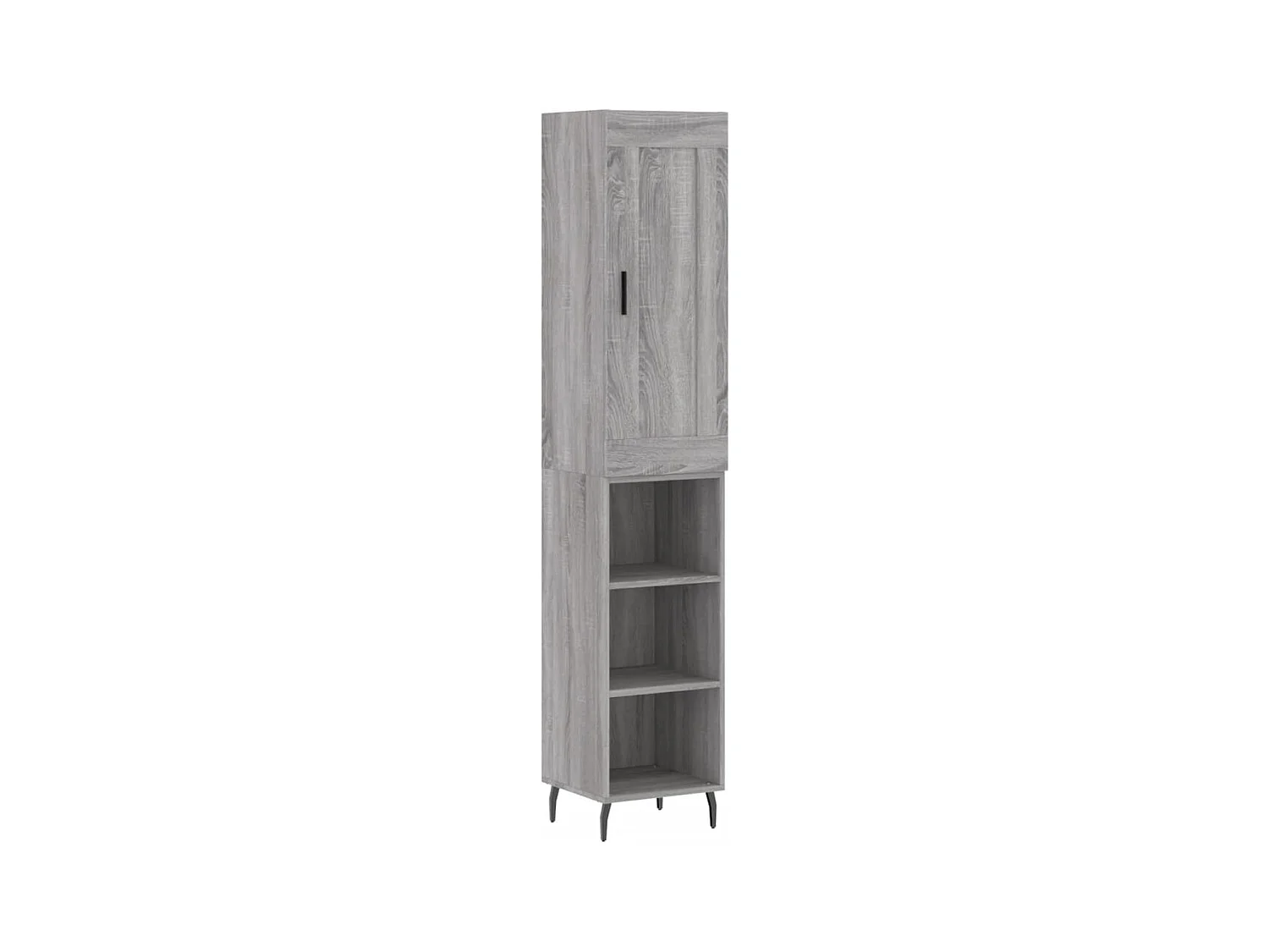 Credenza | Buffet | Armadio Grigio Sonoma 34,5x34x180 cm in Legno Multistrato