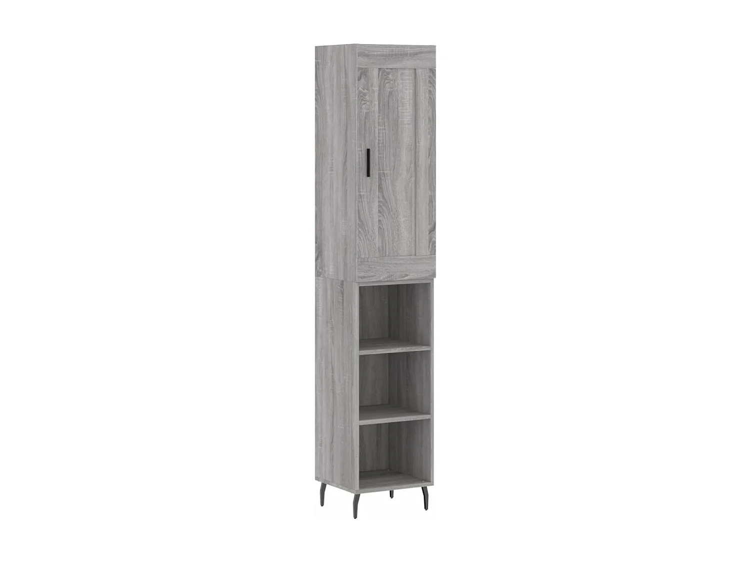 Buffet | Bahut | Meuble de rangement haut Sonoma gris 34,5x34x180 cm Bois d'ingénierie