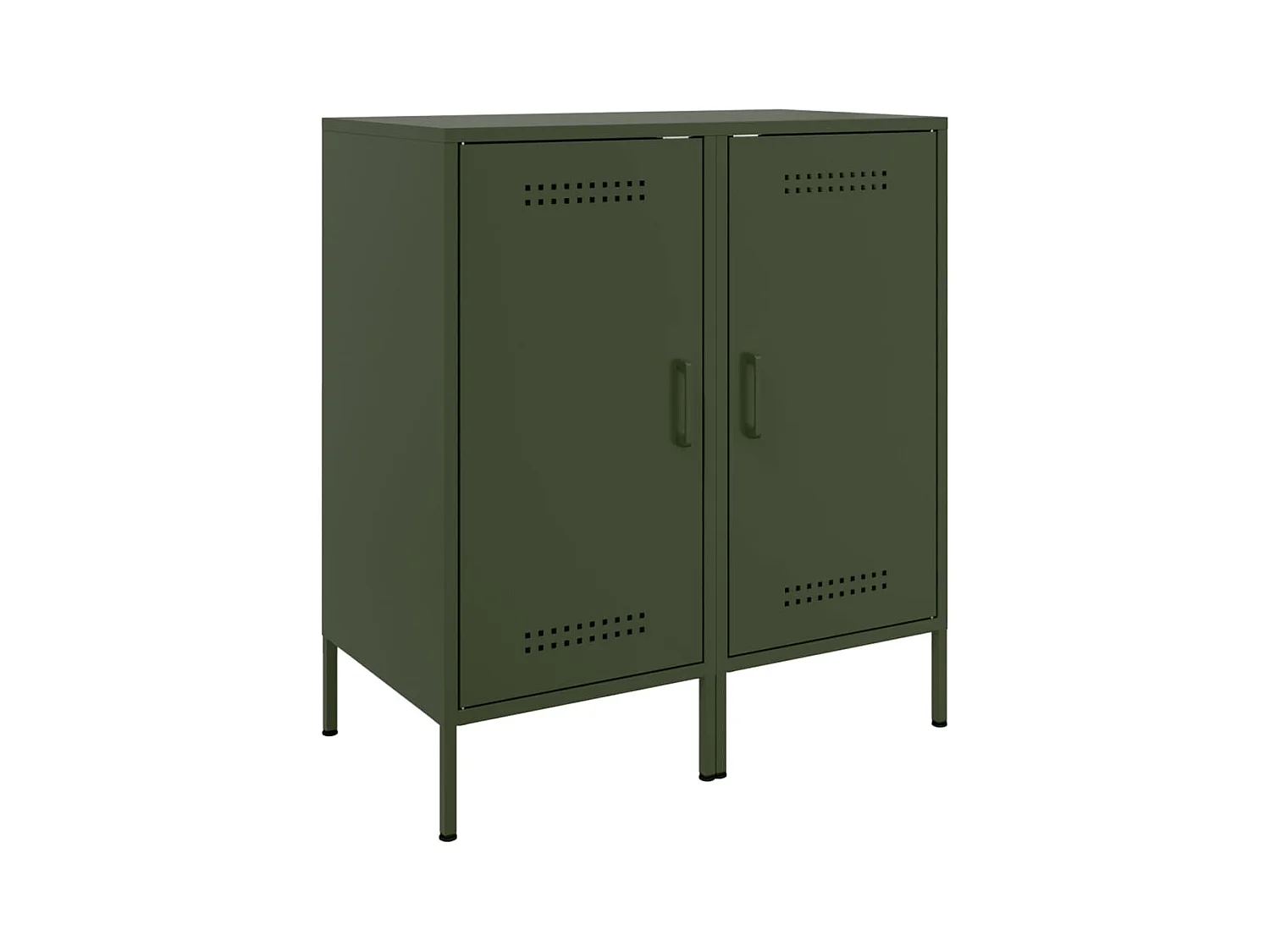 Credenze | Buffet | Armadi 2 pz Verde Oliva 36x39x79 cm Acciaio