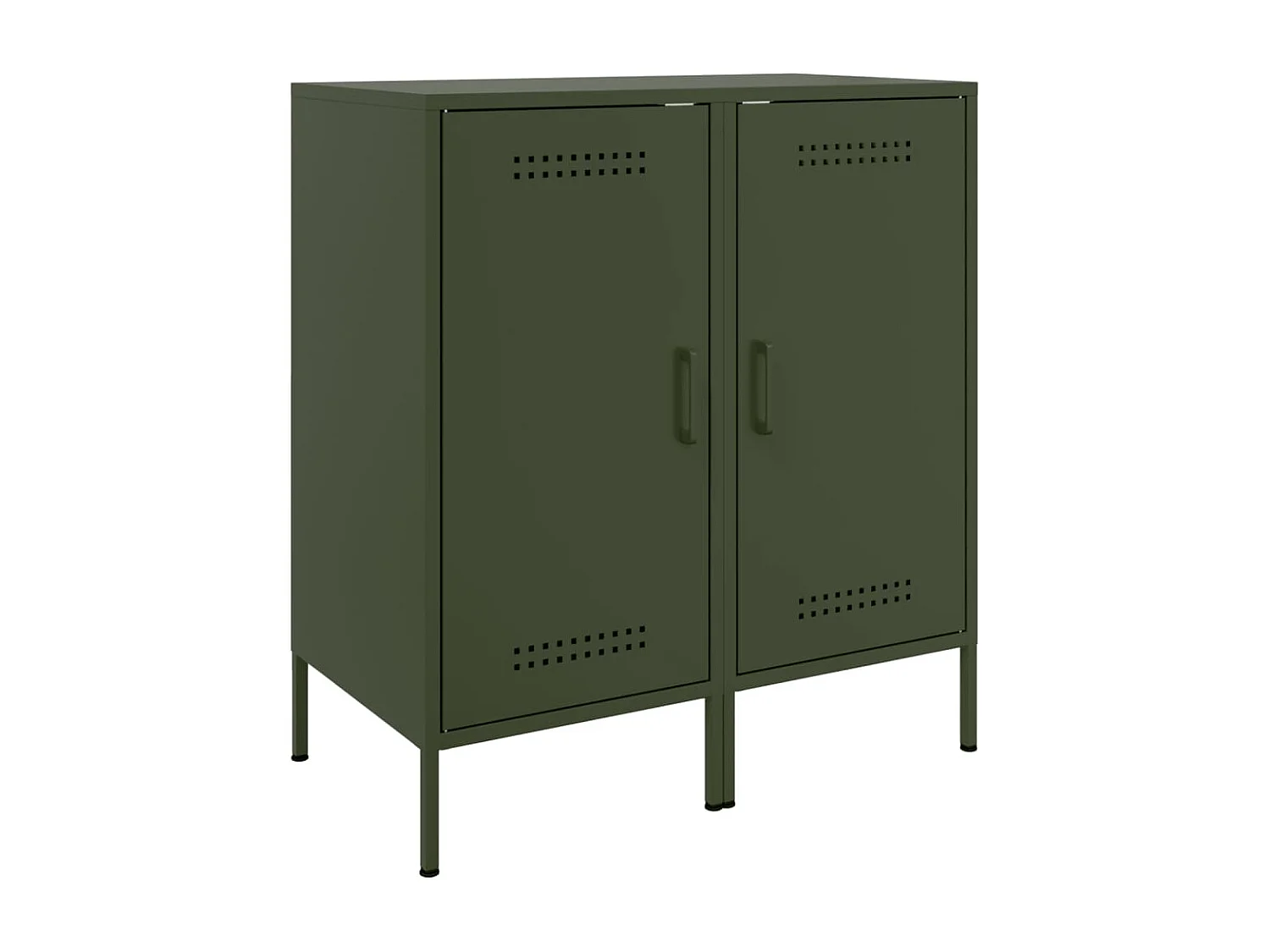 Buffets | Bahuts | Meuble de rangement 2 pcs vert olive 36x39x79 cm acier