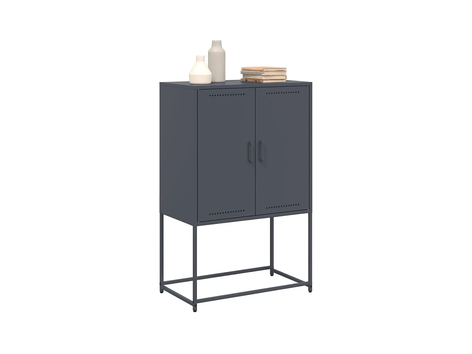 Buffet | Bahut | Meuble de rangement haut anthracite 68,5x38,5x107 cm acier