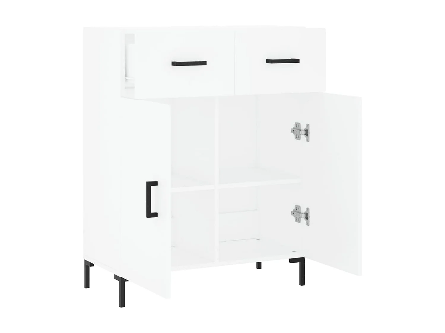 Buffet | Bahut | Meuble de rangement blanc 69,5x34x90 cm bois d'ingénierie