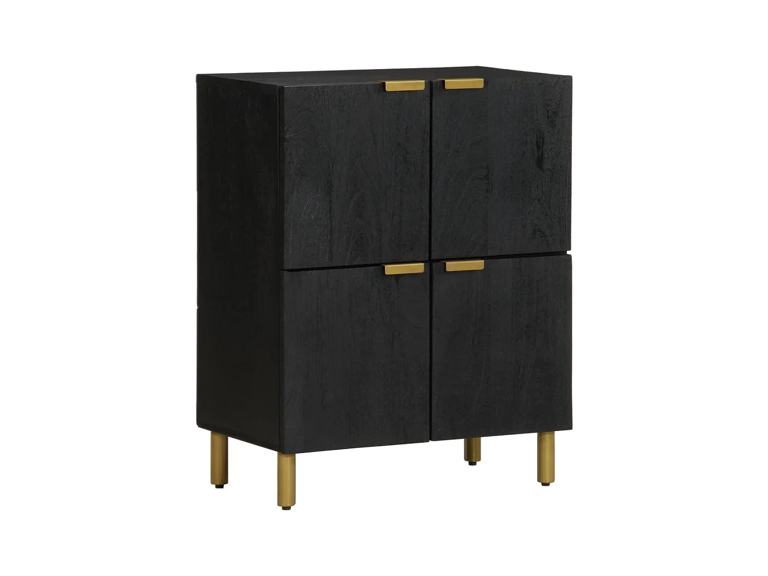 Buffet | Bahut | Meuble de rangement noir 60x33x75 cm bois d'ingénierie