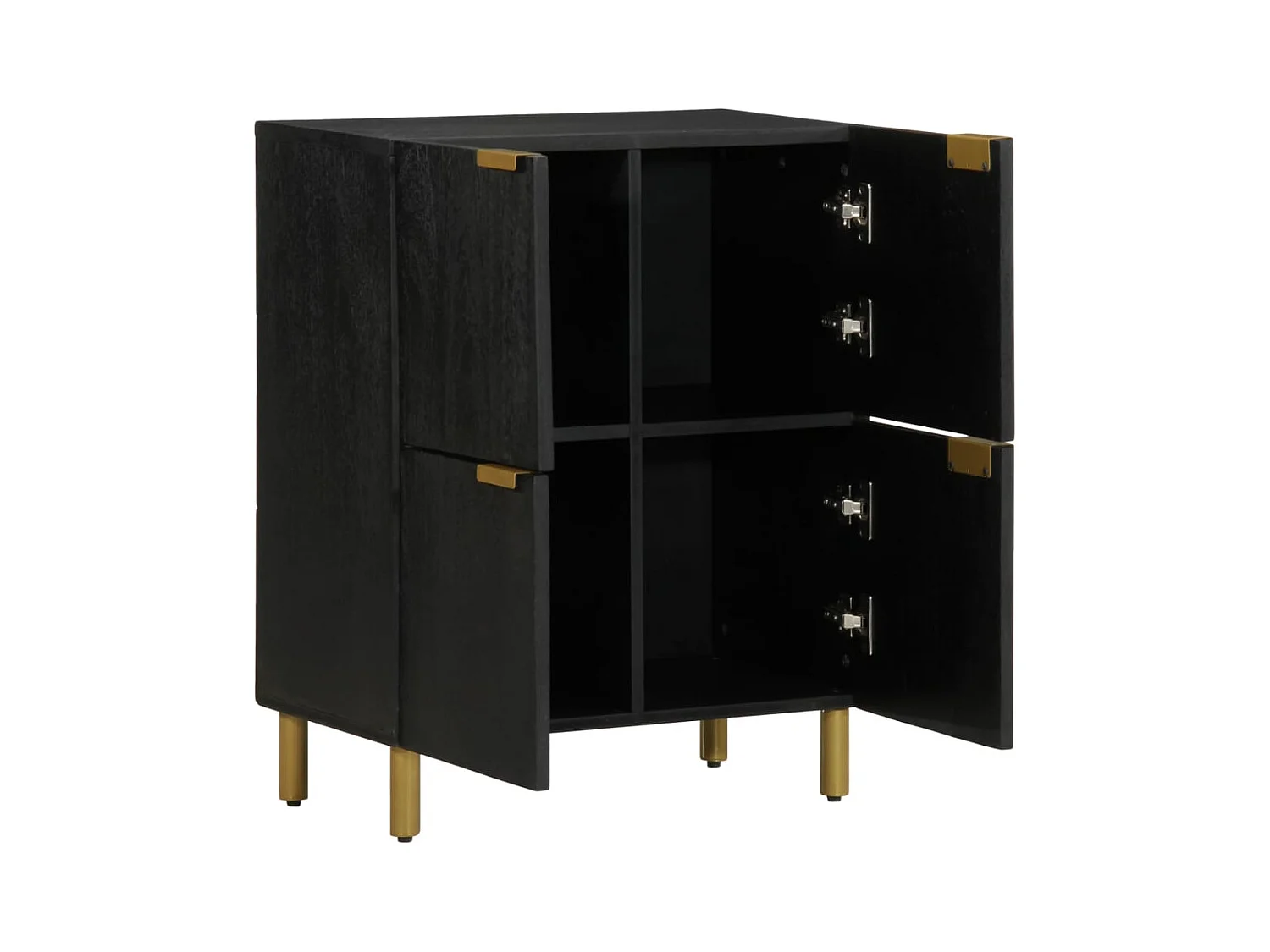 Buffet | Bahut | Meuble de rangement noir 60x33x75 cm bois d'ingénierie