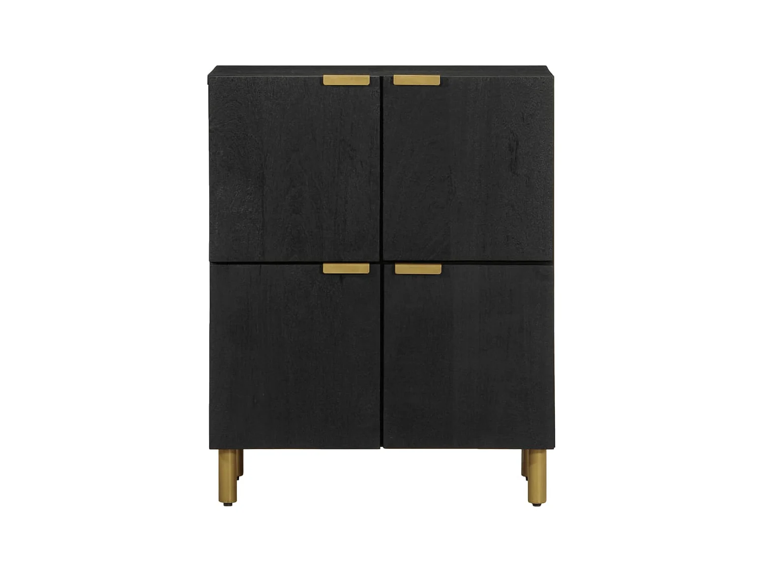 Buffet | Bahut | Meuble de rangement noir 60x33x75 cm bois d'ingénierie