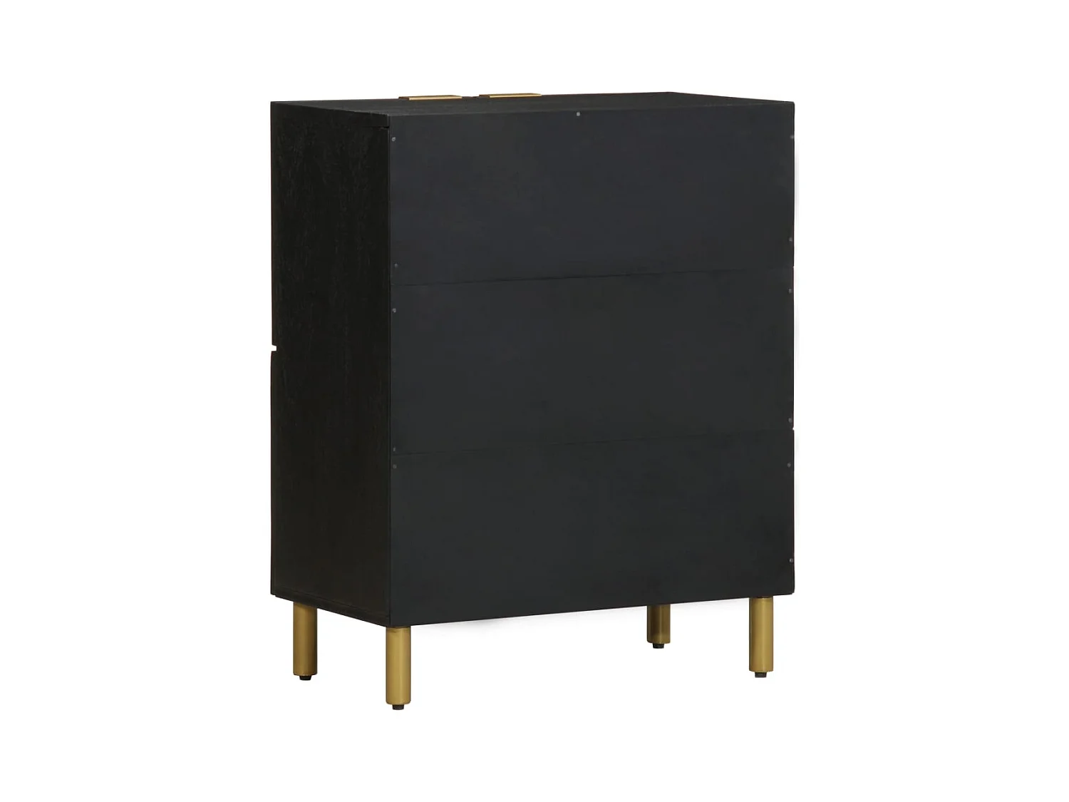 Buffet | Bahut | Meuble de rangement noir 60x33x75 cm bois d'ingénierie