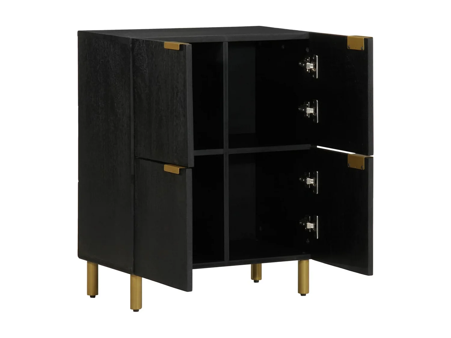 Buffet | Bahut | Meuble de rangement noir 60x33x75 cm bois d'ingénierie