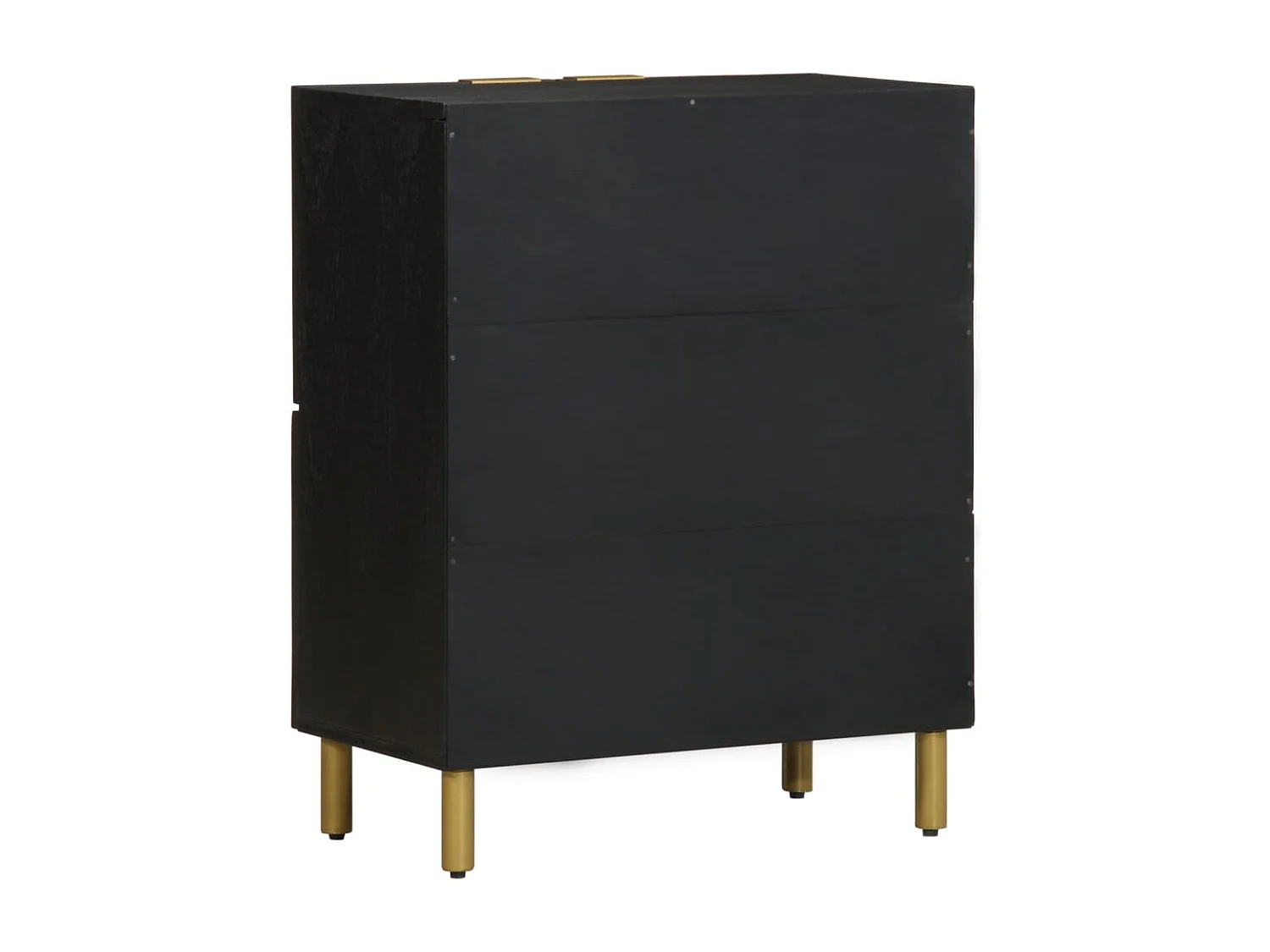 Buffet | Bahut | Meuble de rangement noir 60x33x75 cm bois d'ingénierie