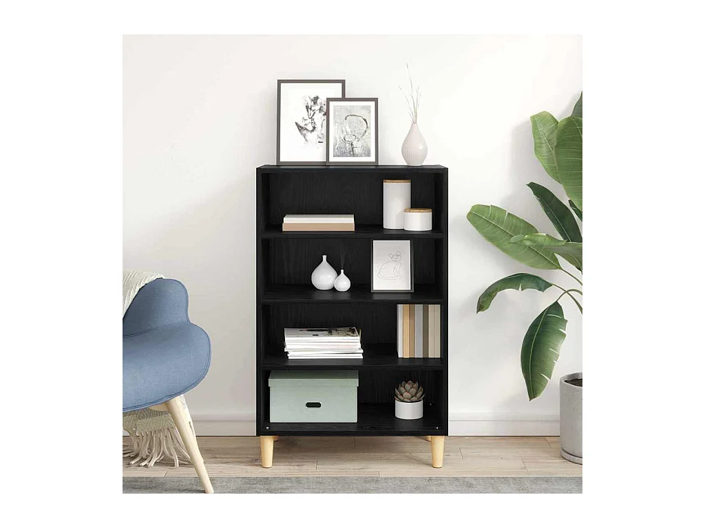 Buffet | Bahut | Meuble de rangement Chêne noir 57 x 35 x 90 cm Bois d'ingénierie