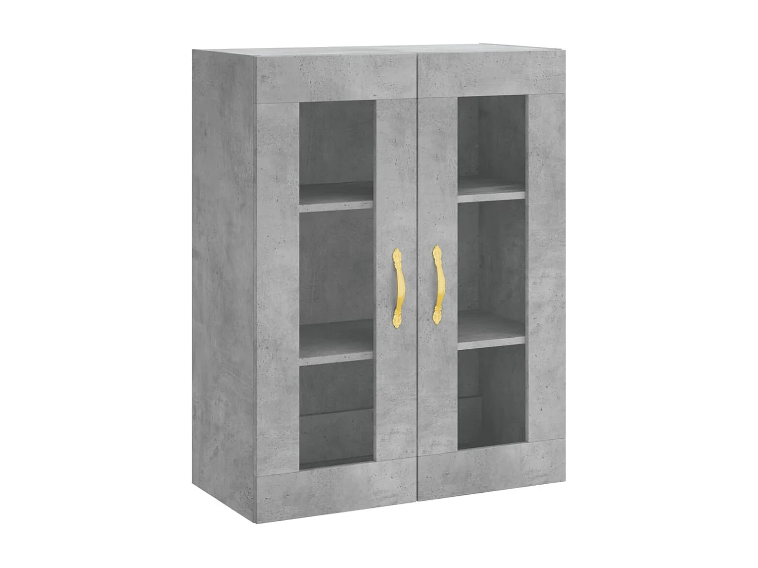 Buffet | Bahut | Meuble de rangement haut Gris béton 69,5x34x180 cm Bois d'ingénierie