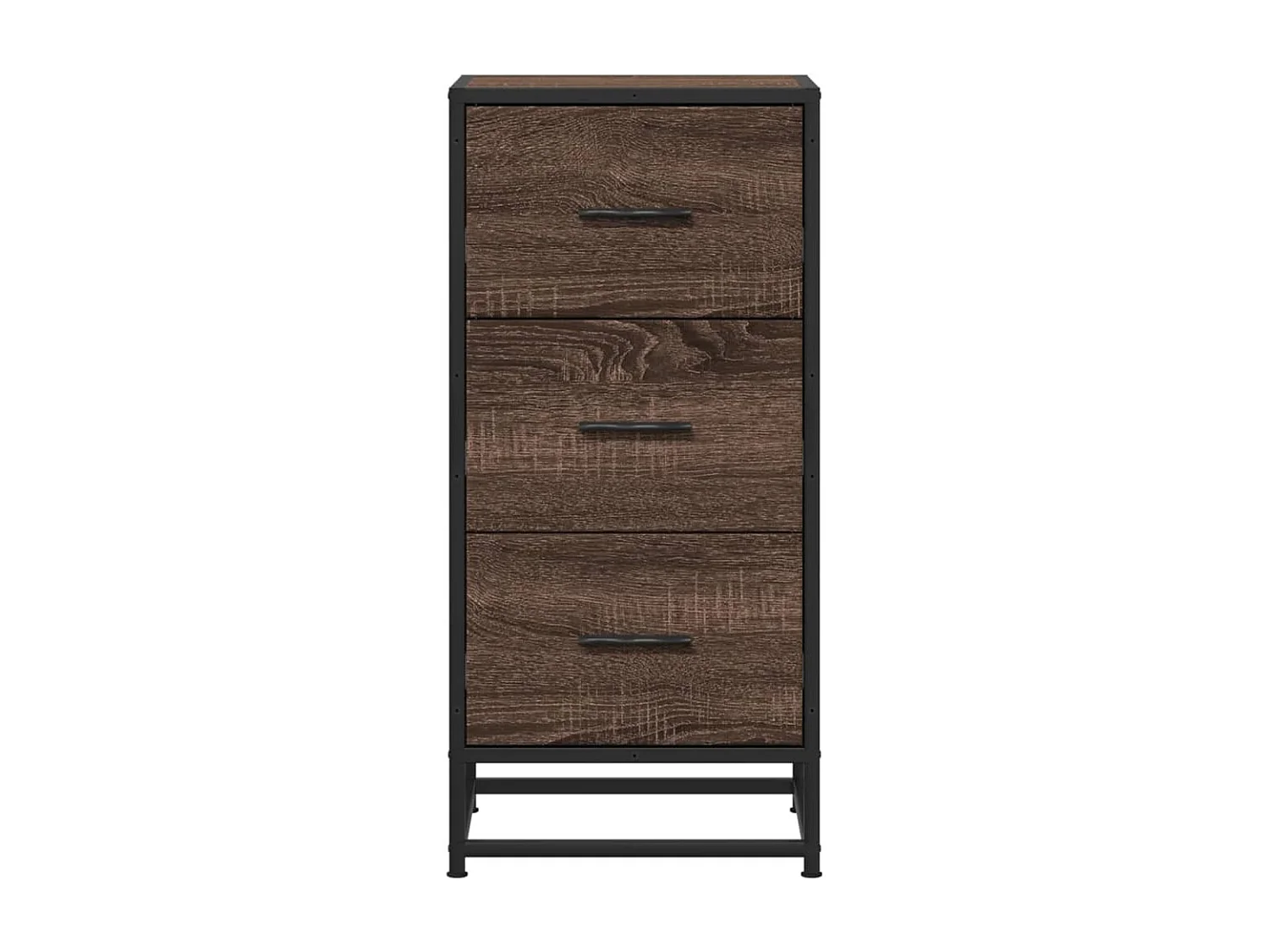 Buffet | Bahut | Meuble de rangement chêne marron 35,5x35x76 cm bois d'ingénierie et métal