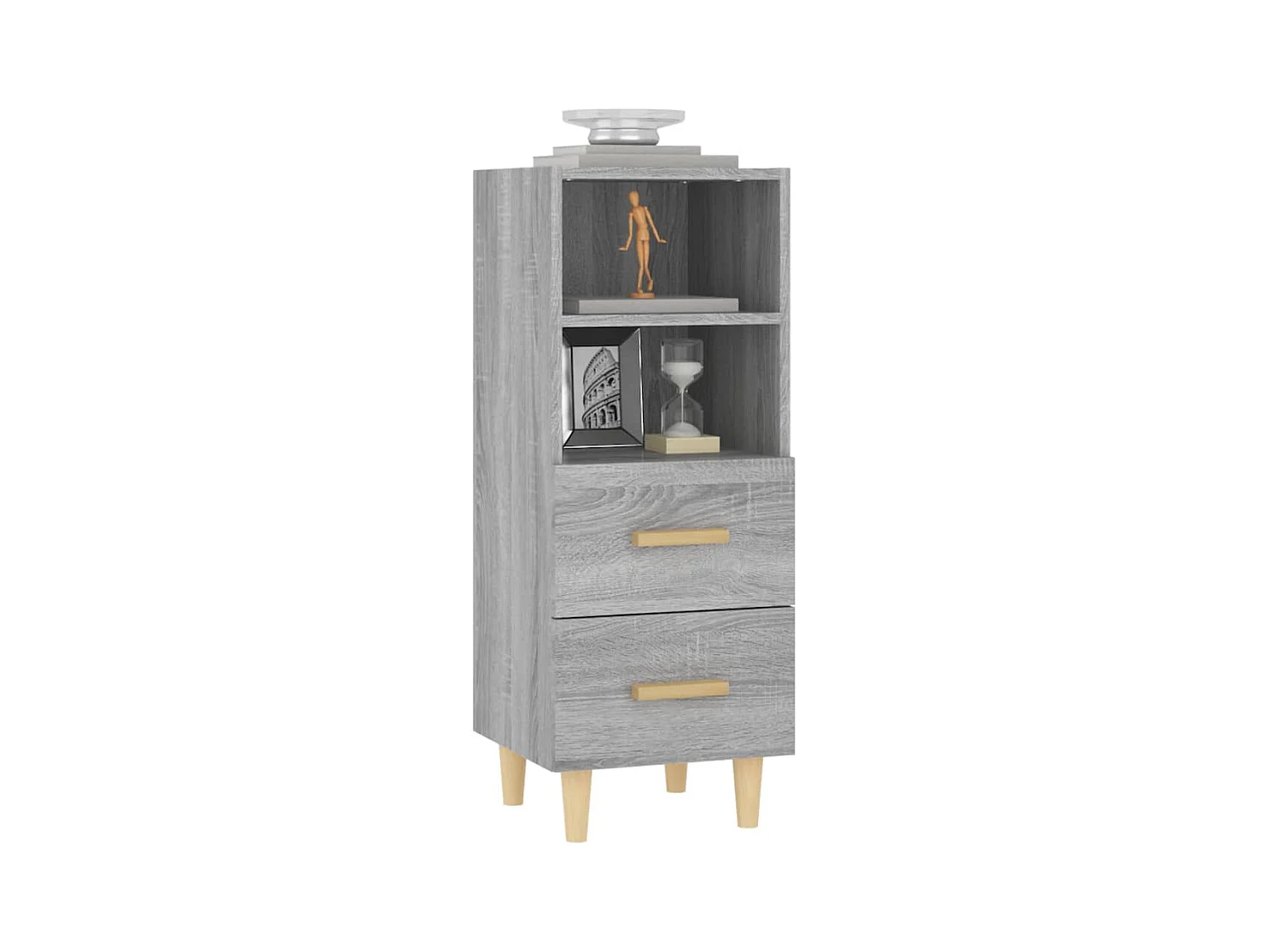 Buffet | Bahut | Meuble de rangement Sonoma gris 34,5x34x90 cm Bois d'ingénierie