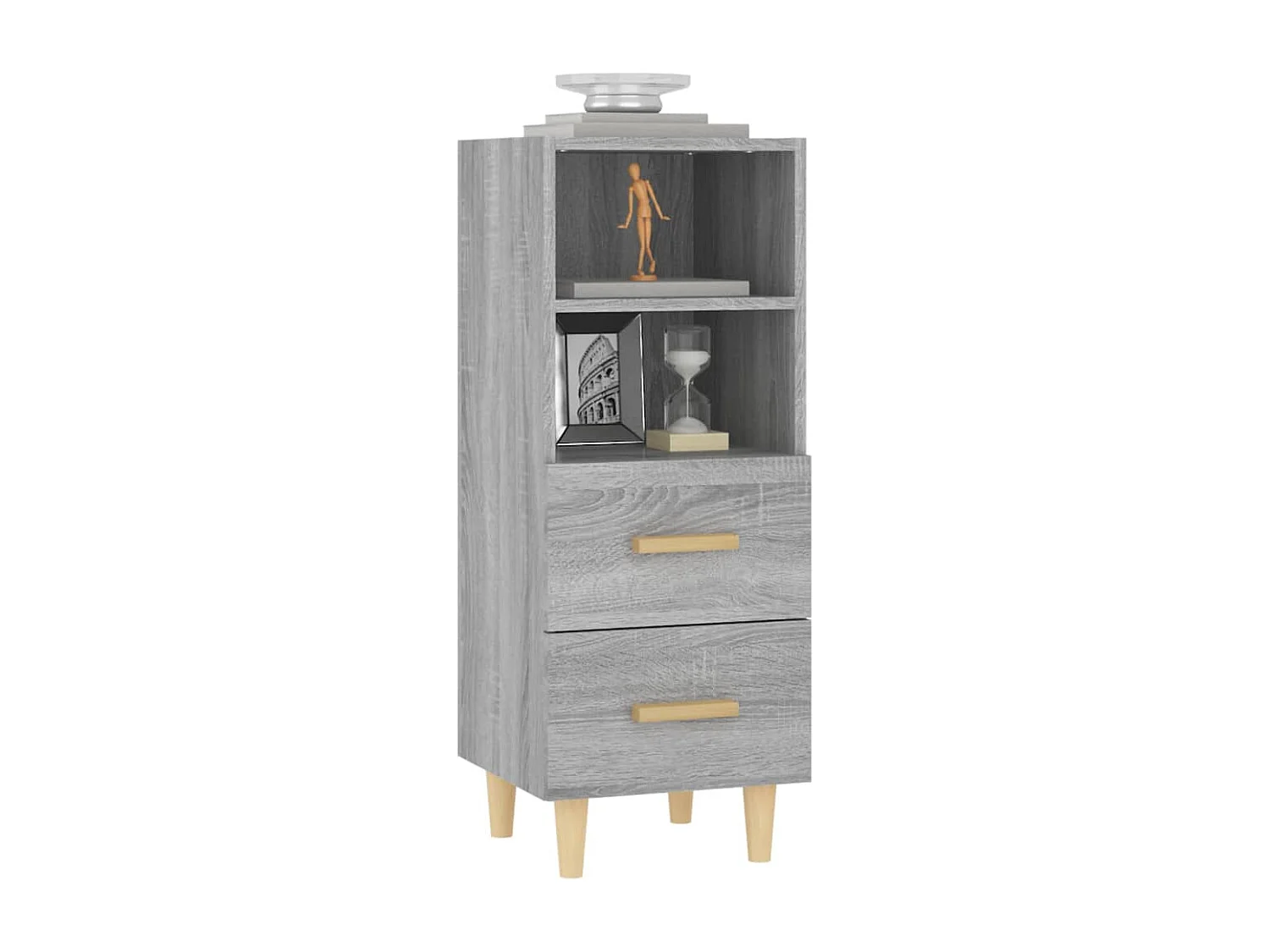 Buffet | Bahut | Meuble de rangement Sonoma gris 34,5x34x90 cm Bois d'ingénierie