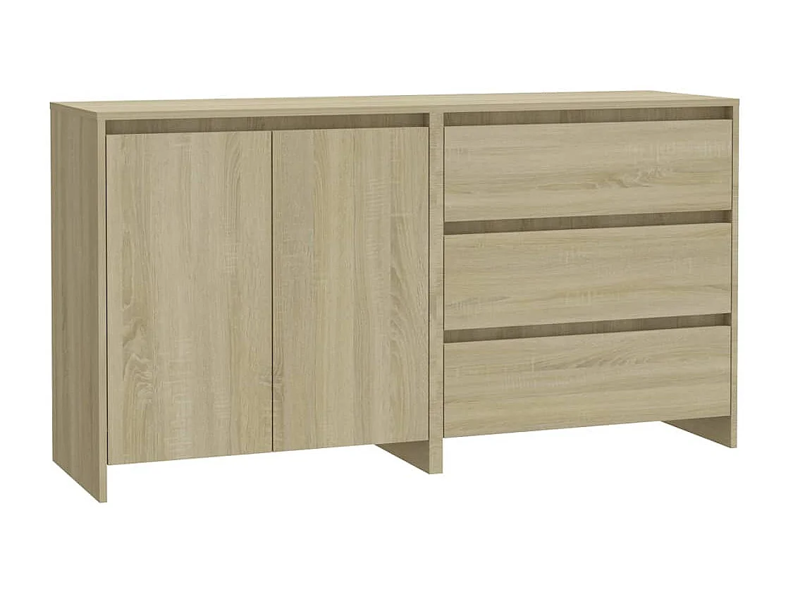 Buffet | Commode à tiroir | Meuble de rangements | Bahuts | Meuble de rangement 2 pcs Chêne sonoma Bois d'ingénierie