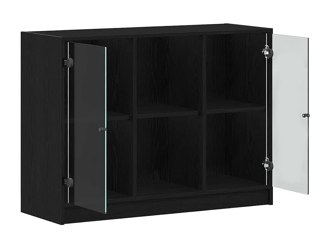 Buffet | Bahut | Meuble de rangement Chêne Noir 102x37x75,5 cm Bois Aggloméré