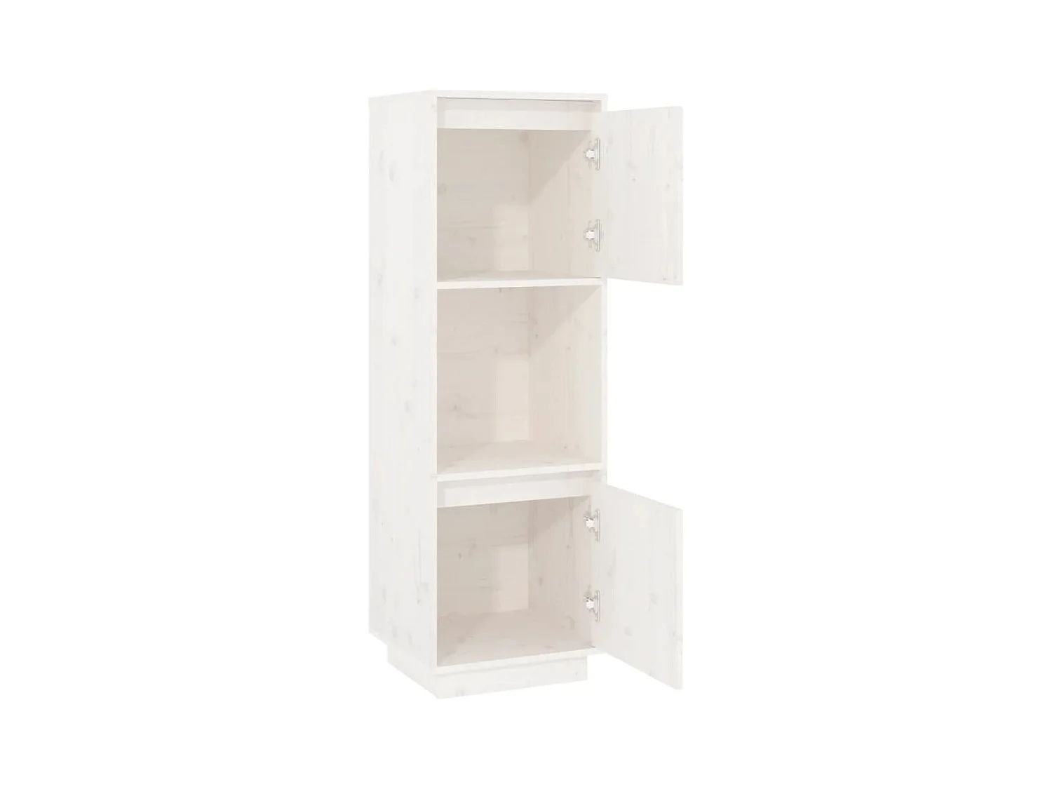 Buffet | Bahut | Meuble de rangement haut Blanc 38x35x117 cm Bois massif de pin