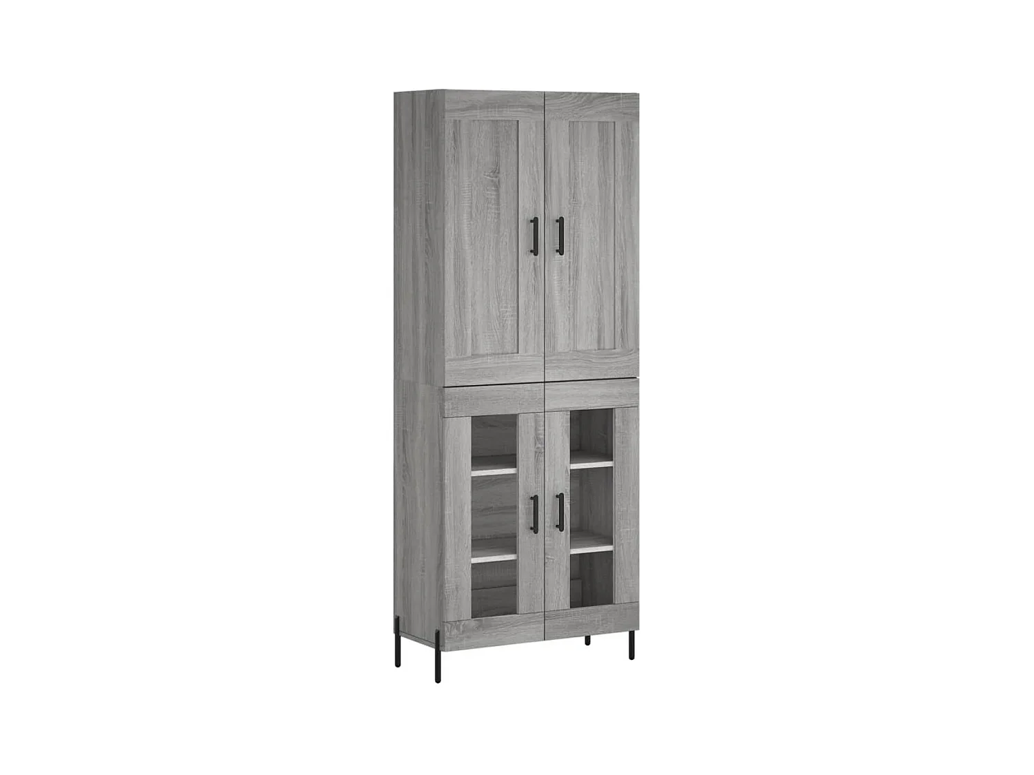 Buffet | Bahut | Meuble de rangement haut Sonoma gris 69,5x34x180 cm Bois d'ingénierie