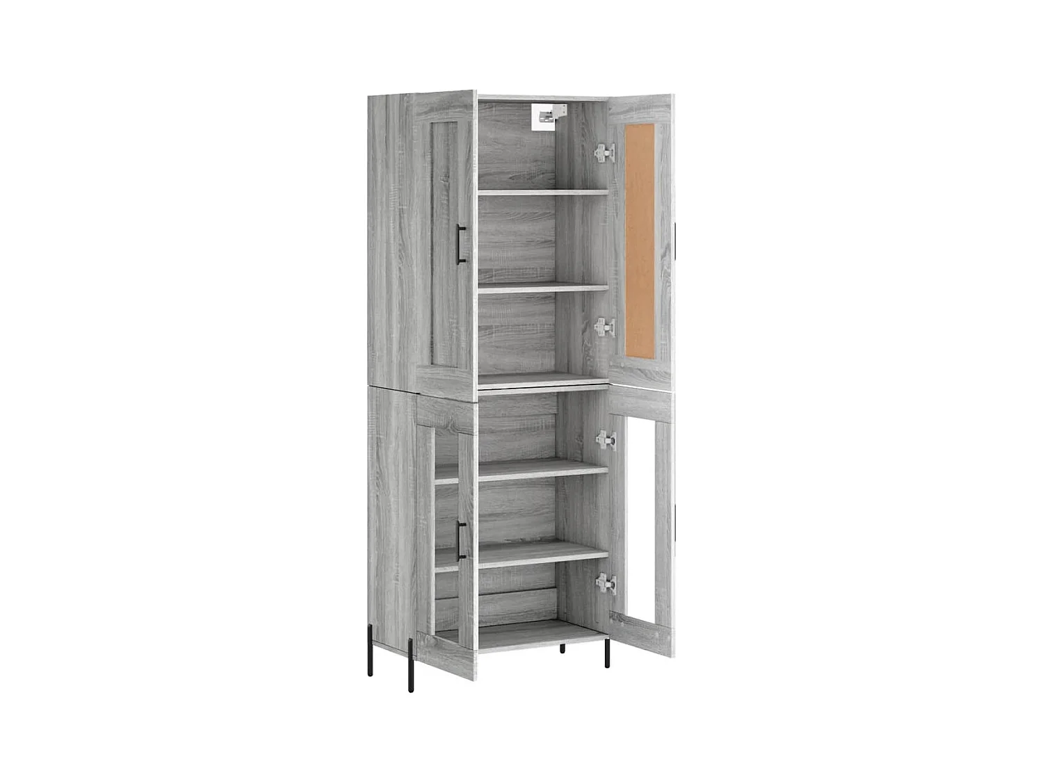 Buffet | Bahut | Meuble de rangement haut Sonoma gris 69,5x34x180 cm Bois d'ingénierie