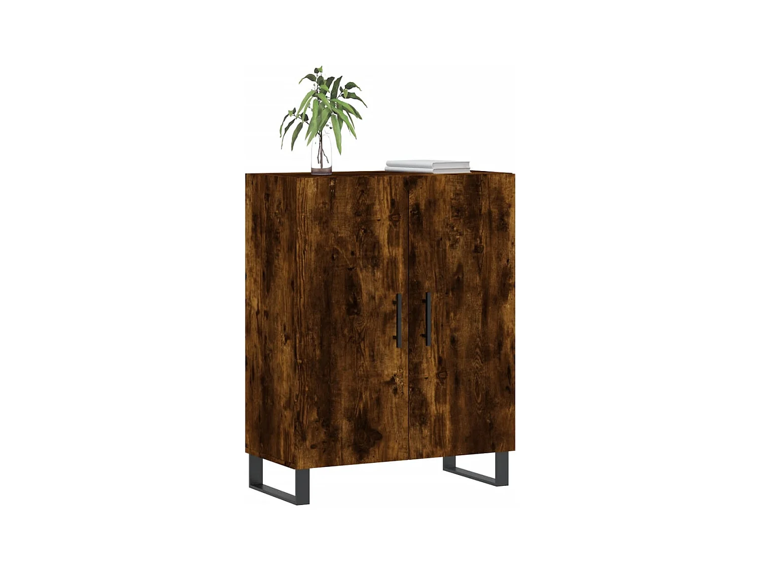 Buffet | Bahut | Meuble de rangement chêne fumé 69,5x34x90 cm bois d'ingénierie