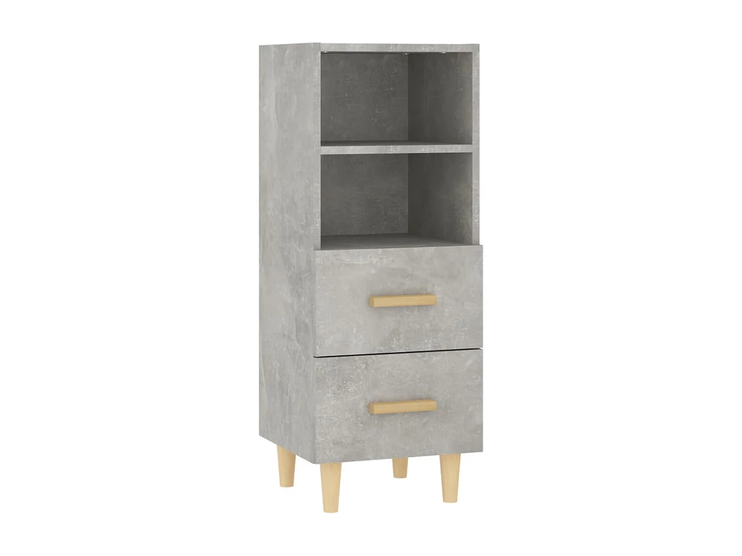 Buffet | Bahut | Meuble de rangement Gris béton 34,5x34x90 cm Bois d'ingénierie