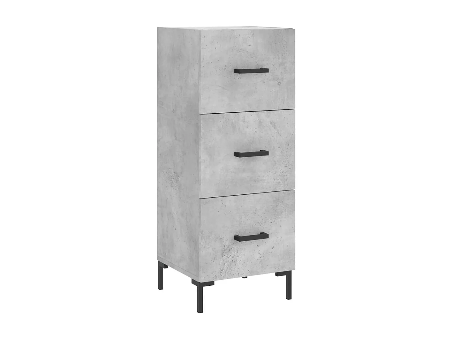 Credenza | Buffet | Armadio Grigio Cemento 34,5x34x90 cm in Legno Multistrato