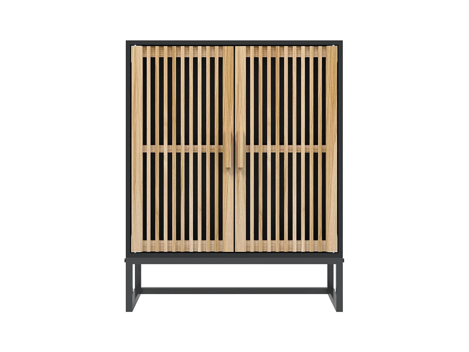 Buffet | Bahut | Meuble de rangement noir 60x30x75 cm bois d'ingénierie