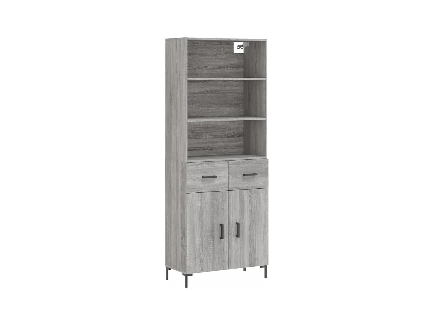 Buffet | Bahut | Meuble de rangement haut Sonoma gris 69,5x34x180 cm Bois d'ingénierie