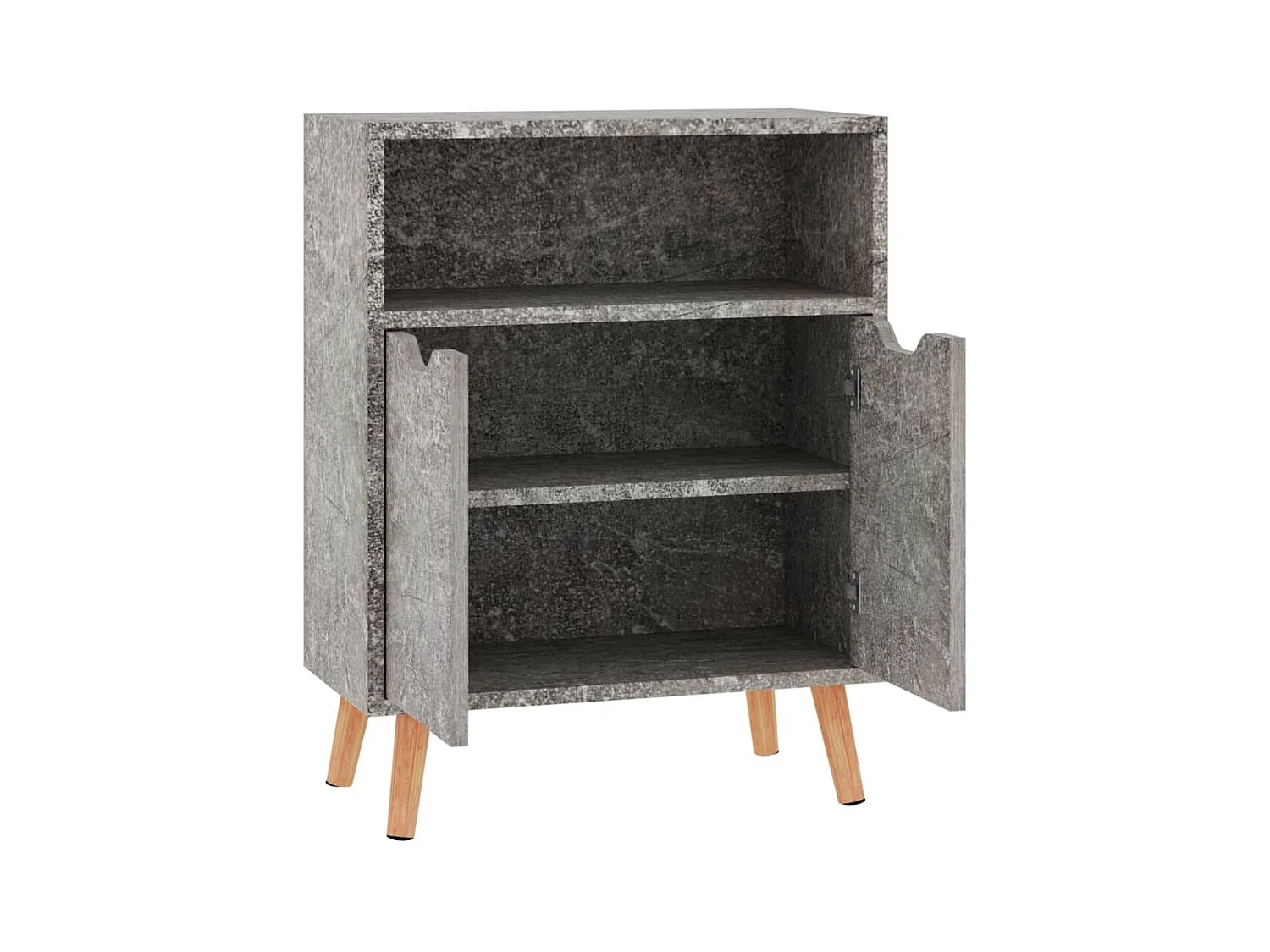 Buffet | Bahut | Meuble de rangement gris béton 60x30x72 cm bois d'ingénierie