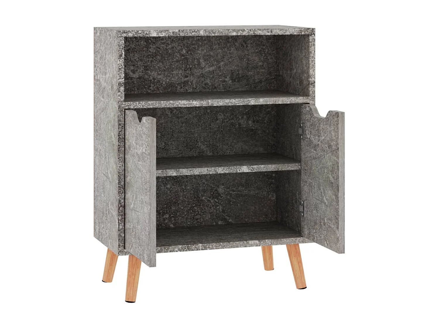 Buffet | Bahut | Meuble de rangement gris béton 60x30x72 cm bois d'ingénierie