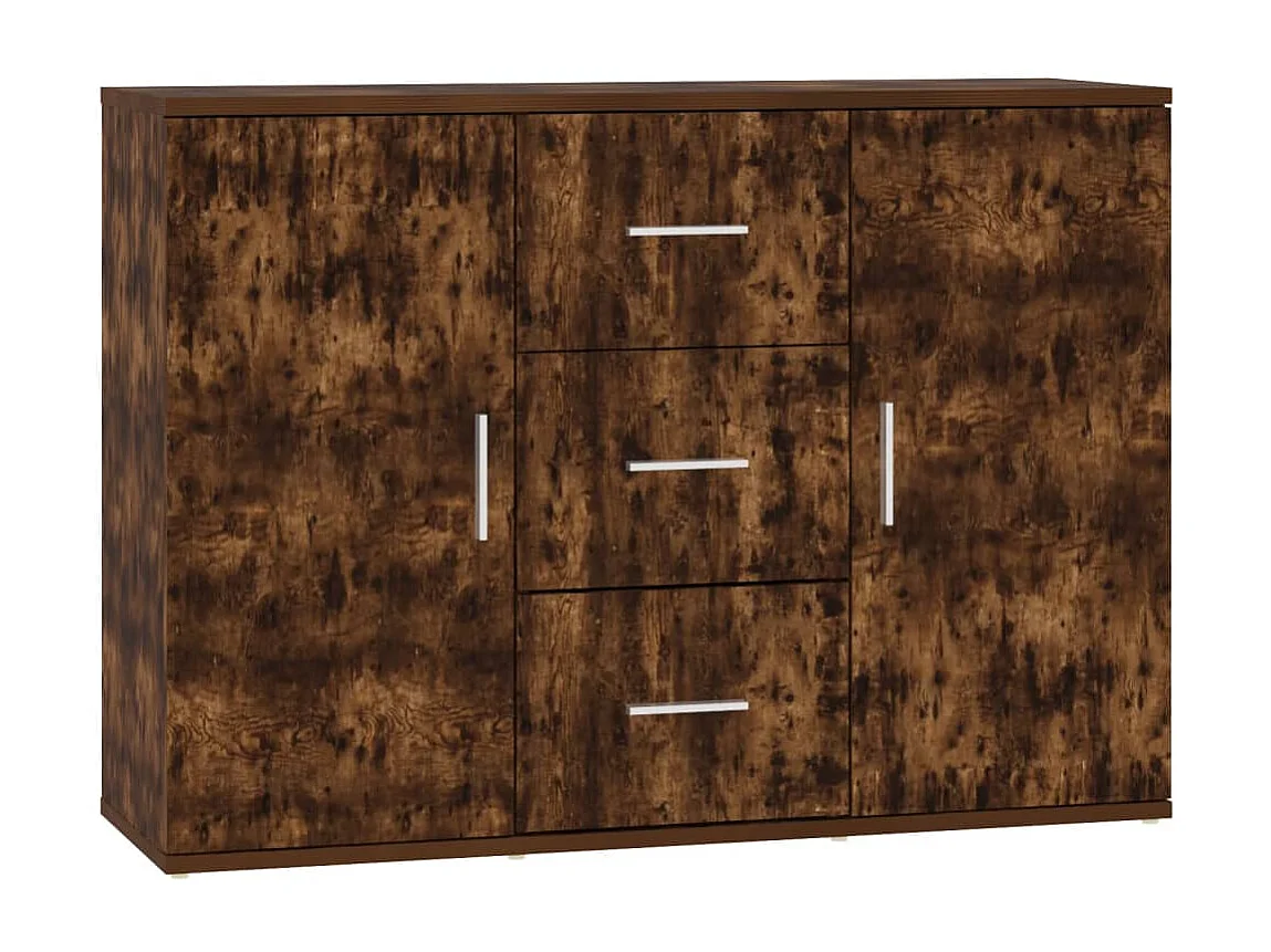 Credenza | Buffet | Armadio Rovere Fumo 91x29,5x65 cm in Legno Multistrato