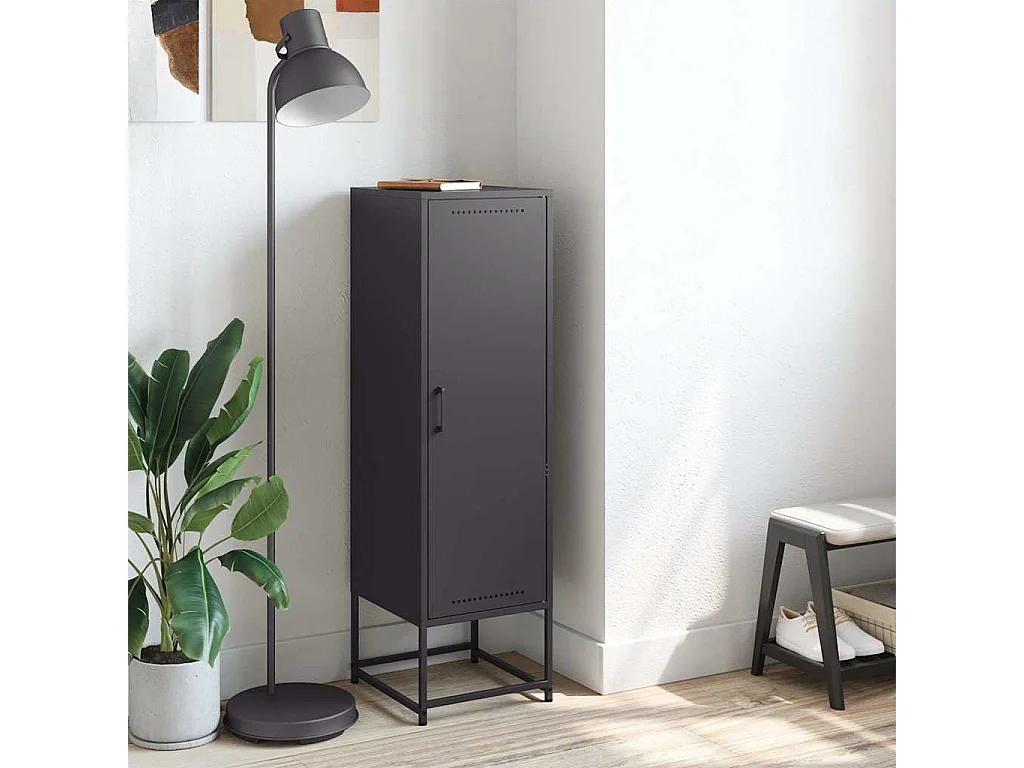 Credenza | Buffet | Armadio Nera 36x39x123 cm in Acciaio