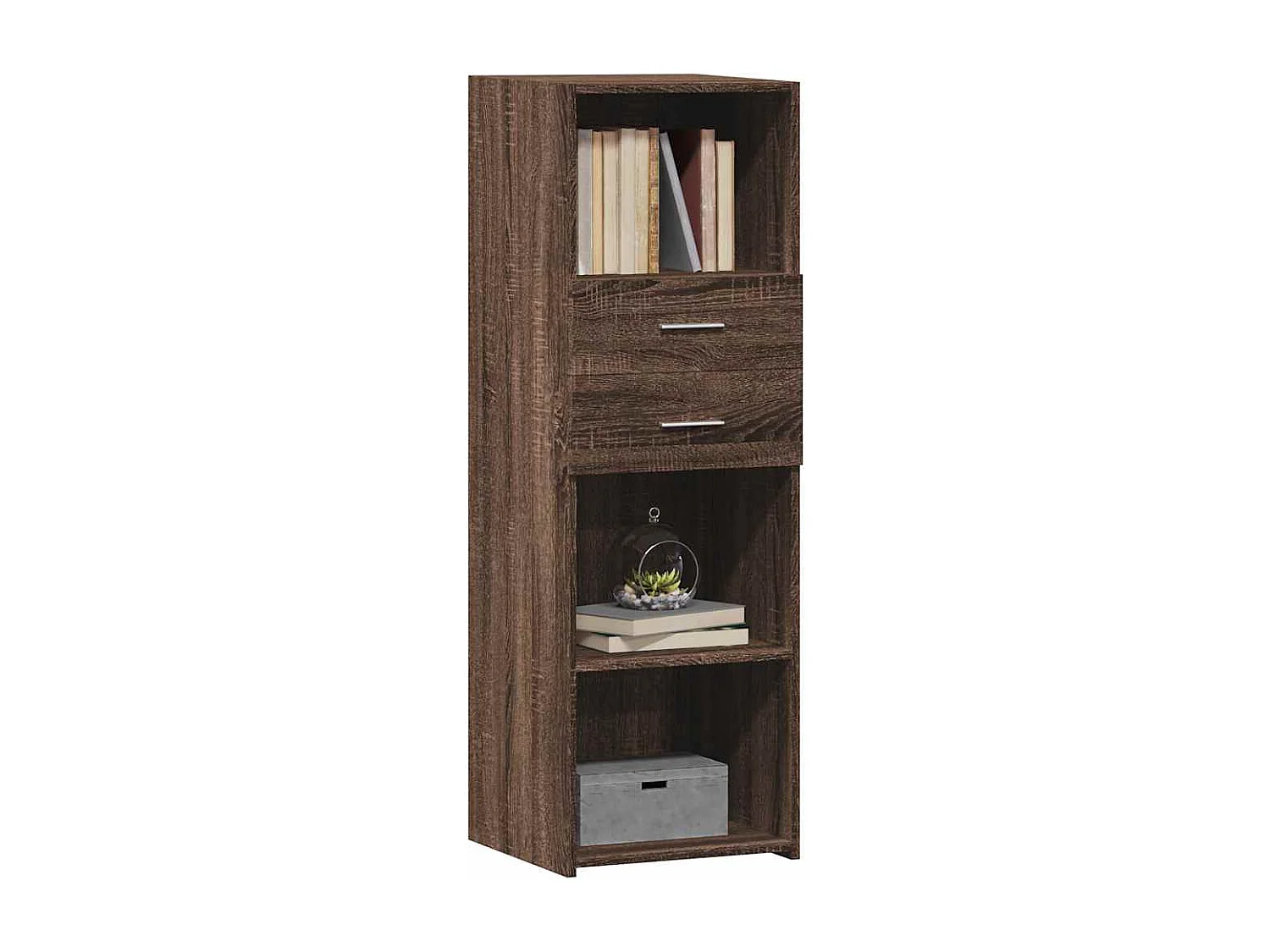 Buffet | Bahut | Meuble de rangement haut chêne marron 40x42,5x124 cm bois d'ingénierie