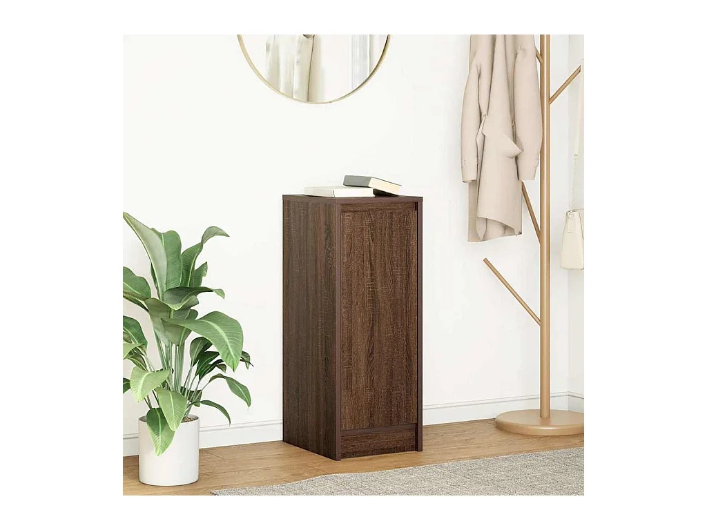 Credenza | Buffet | Armadio Rovere Marrone 29,5x34x76 cm in Legno Multistrato