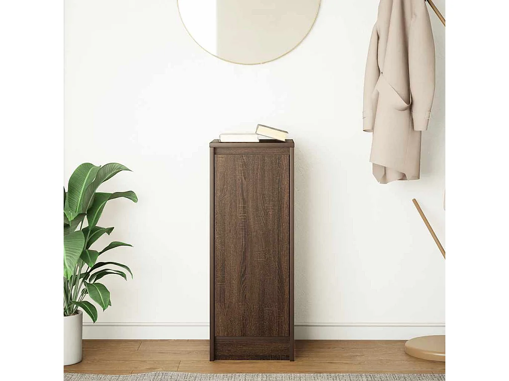 Credenza | Buffet | Armadio Rovere Marrone 29,5x34x76 cm in Legno Multistrato