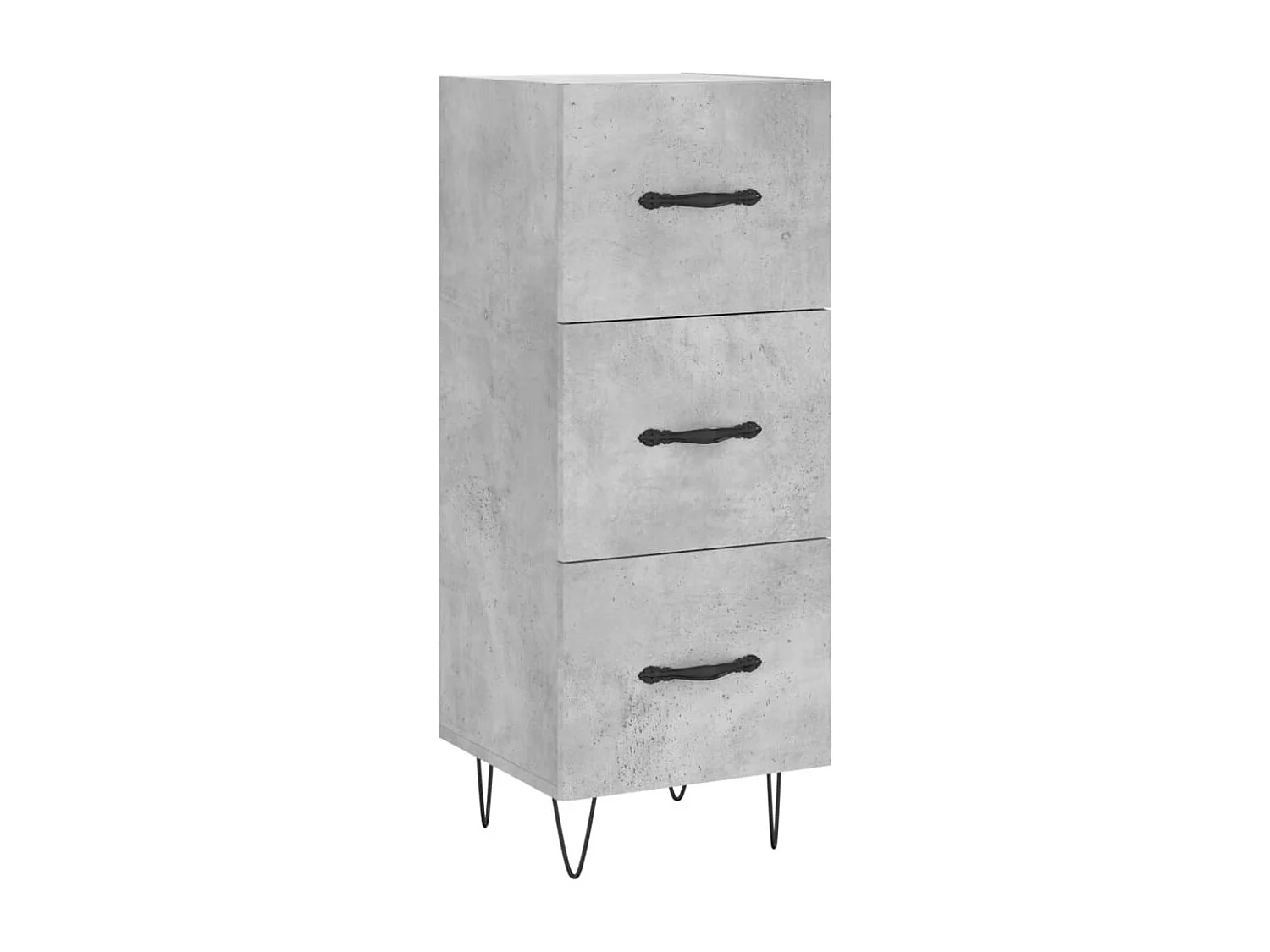 Buffet | Bahut | Meuble de rangement Gris béton 34,5x34x90 cm Bois d'ingénierie