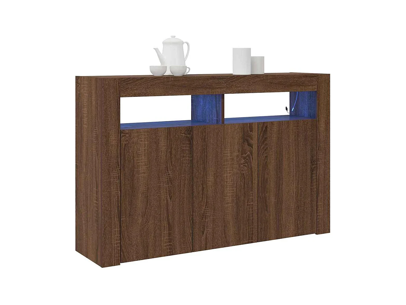 Buffet | Bahut | Meuble de rangement Chêne Brun Bois d'ingénierie 116 x 30 x 75 cm Buffet | Bahut | Meuble de rangement