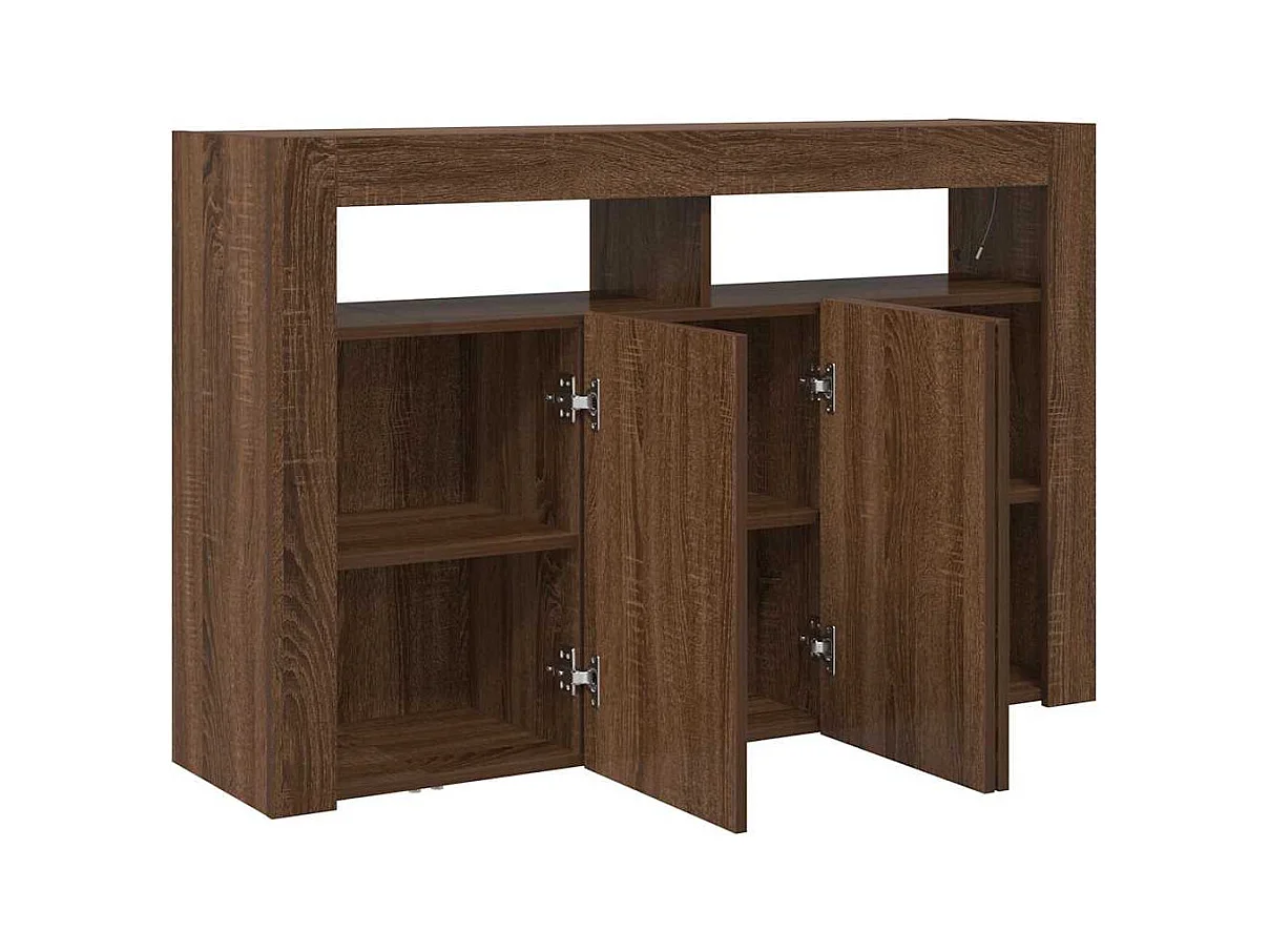 Buffet | Bahut | Meuble de rangement Chêne Brun Bois d'ingénierie 116 x 30 x 75 cm Buffet | Bahut | Meuble de rangement