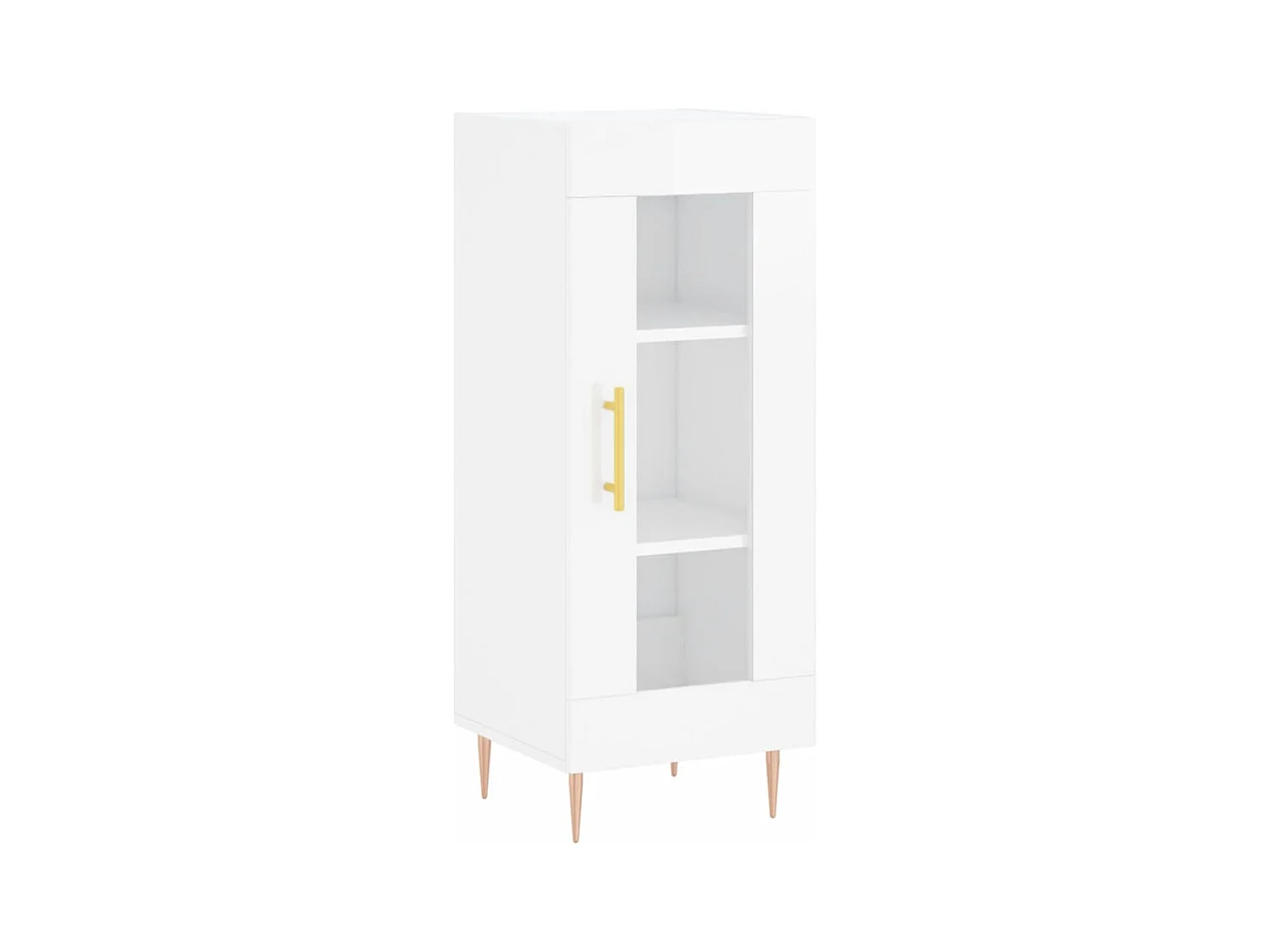 Buffet | Bahut | Meuble de rangement Blanc brillant 34,5x34x90 cm Bois d'ingénierie