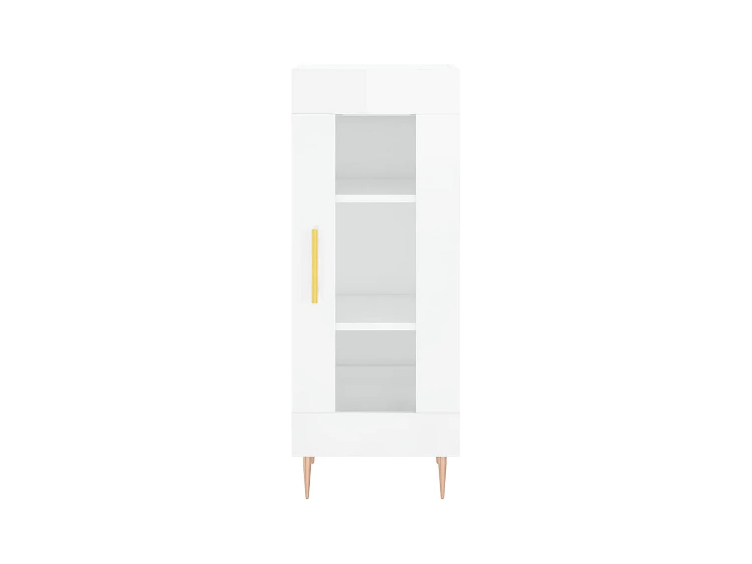 Buffet | Bahut | Meuble de rangement Blanc brillant 34,5x34x90 cm Bois d'ingénierie