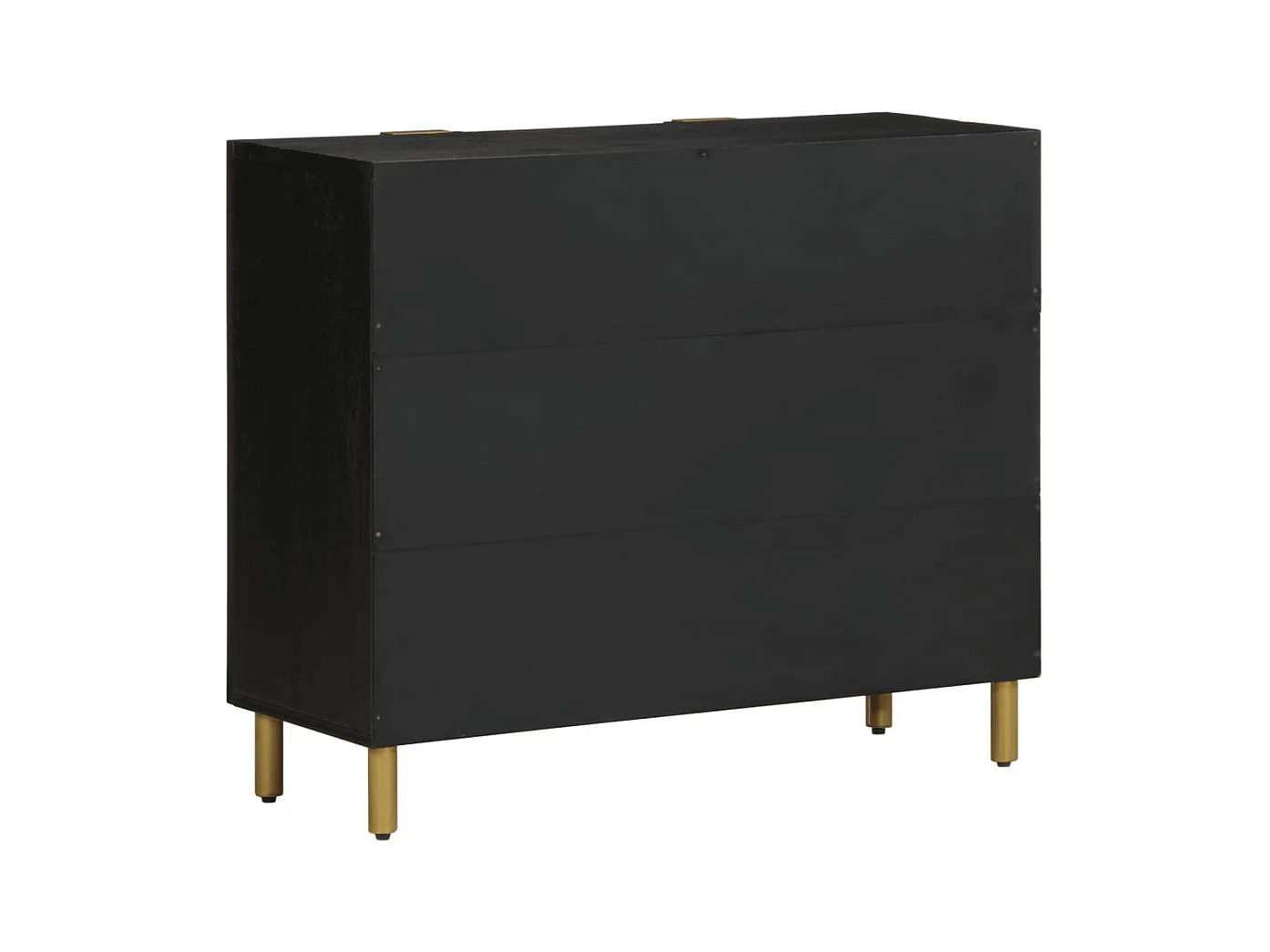 Buffet | Bahut | Meuble de rangement noir 90x33x75 cm bois d'ingénierie