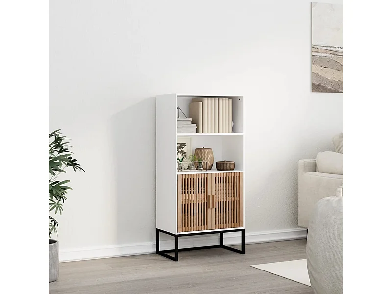 Buffet | Bahut | Meuble de rangement blanc 60x35x125 cm bois d'ingénierie