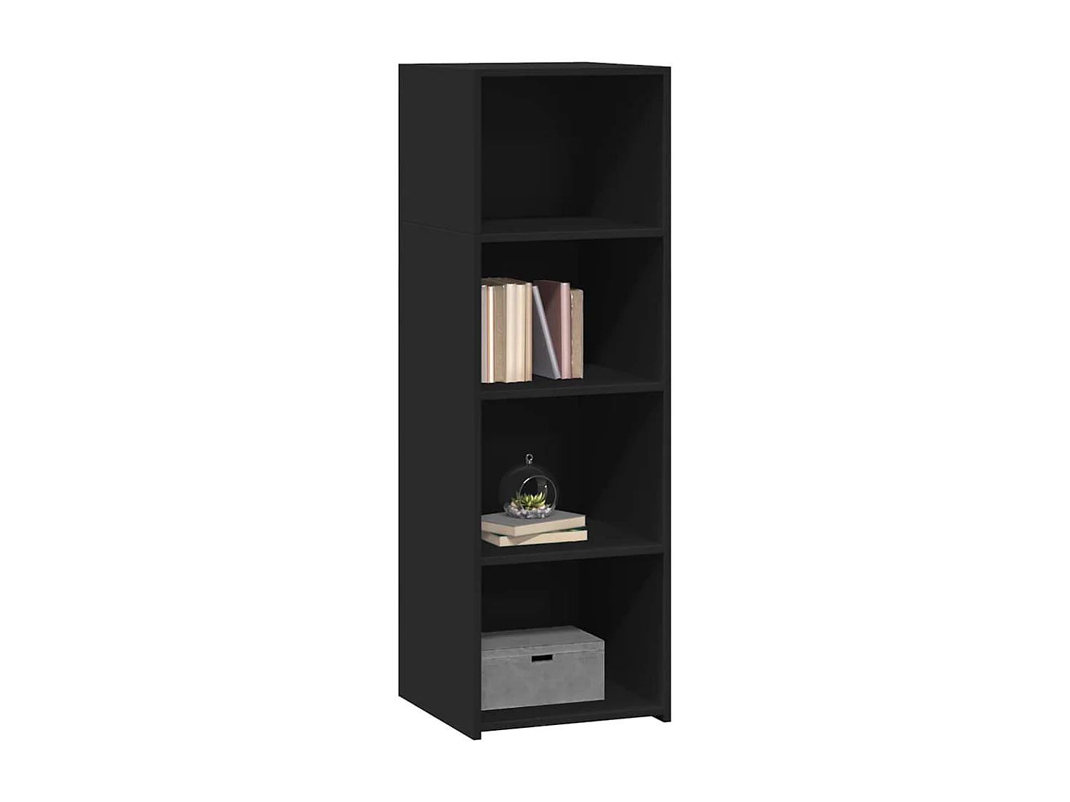 Buffet | Bahut | Meuble de rangement noir 40x41x124 cm bois d'ingénierie